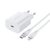 Proove Rapid Pd Wall Charger Type C 20w With Cable Usb C Lightning White - CompuMe